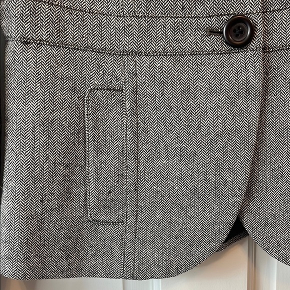 Y2k Fossil Gray Tailored Wool Blend Blazer with Notched Lapel - Size Small - Picture 4 of 14